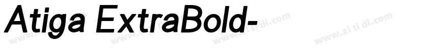 Atiga ExtraBold字体转换